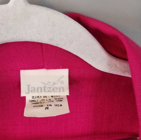 Jansen Vintage Oversize Blazer. Pink Linen. Excellent condition. Size Medium. - Picture 2 of 4